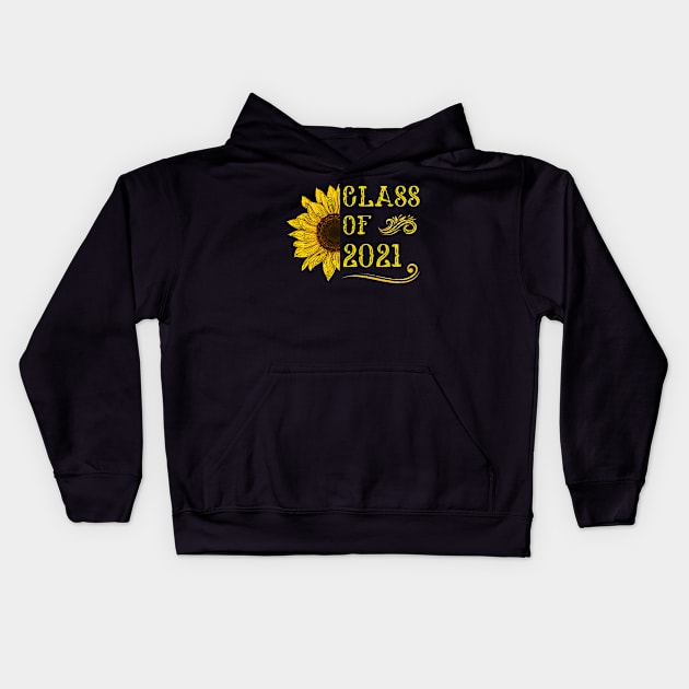 Class of 2021 Sunflower Kids Hoodie by AllWellia